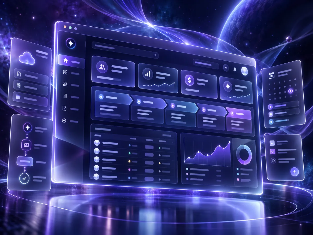 Illustration d'un système métier et dashboard